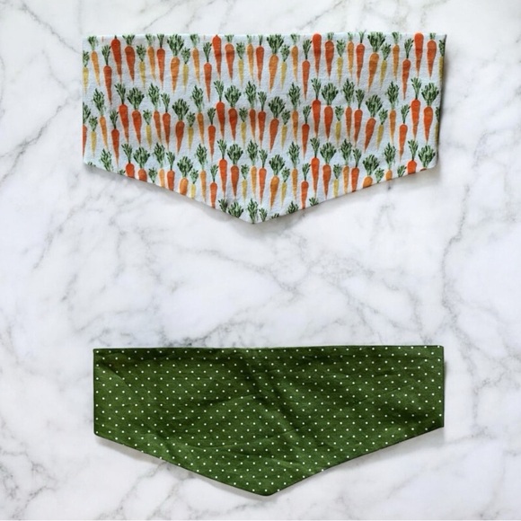 Other - DOG Bandana - Easter Carrots & Polka Dots - Size L Large